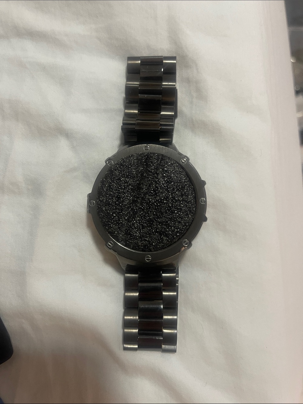 Black Stainless Steel Round Bracelet Watch